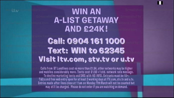 Loose Women competition free entries at ITV 2013