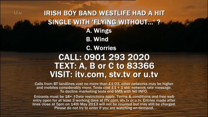 James Nesbitt's Ireland competition - Free ITV website entry - Ends on 17/5/13