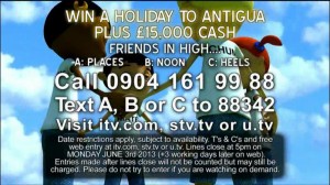 ITV, STV or UTV free Catchphrase competition entry. Ends 7th June 2013