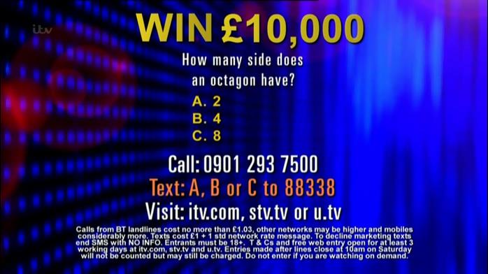 The chase competition question valid for free entry until 23rd May 2013