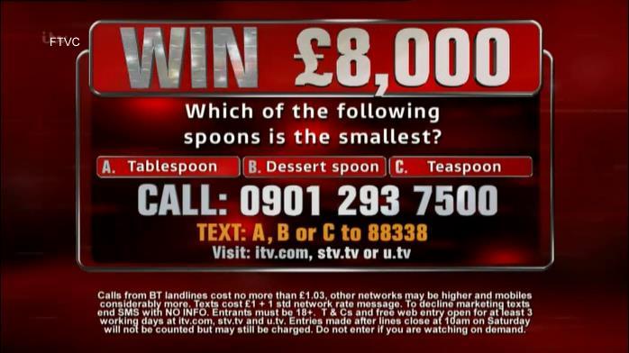 The chase TV competition question.