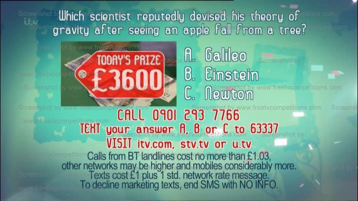 Today's Real Deal competition question. Monday 8th July 2013.