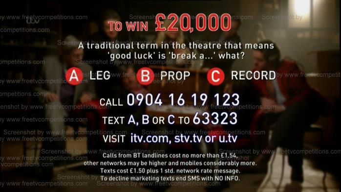 free entry to win £20000 cash with ITV Secret Dealer TV show 2013