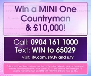 Loose Women competition prize draw win £1000 & a Mini One Countryman