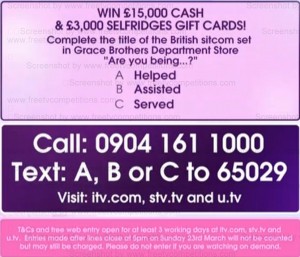 ITV Com Loose Women Competition question closing Friday 28 March 2014