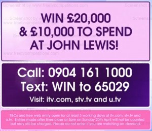 ITV Loose Women Competition website entry valid to 28 April 2014